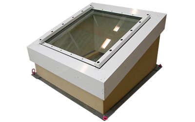 Freisteller eines Brandschutzoberlicht Fertigbauteils